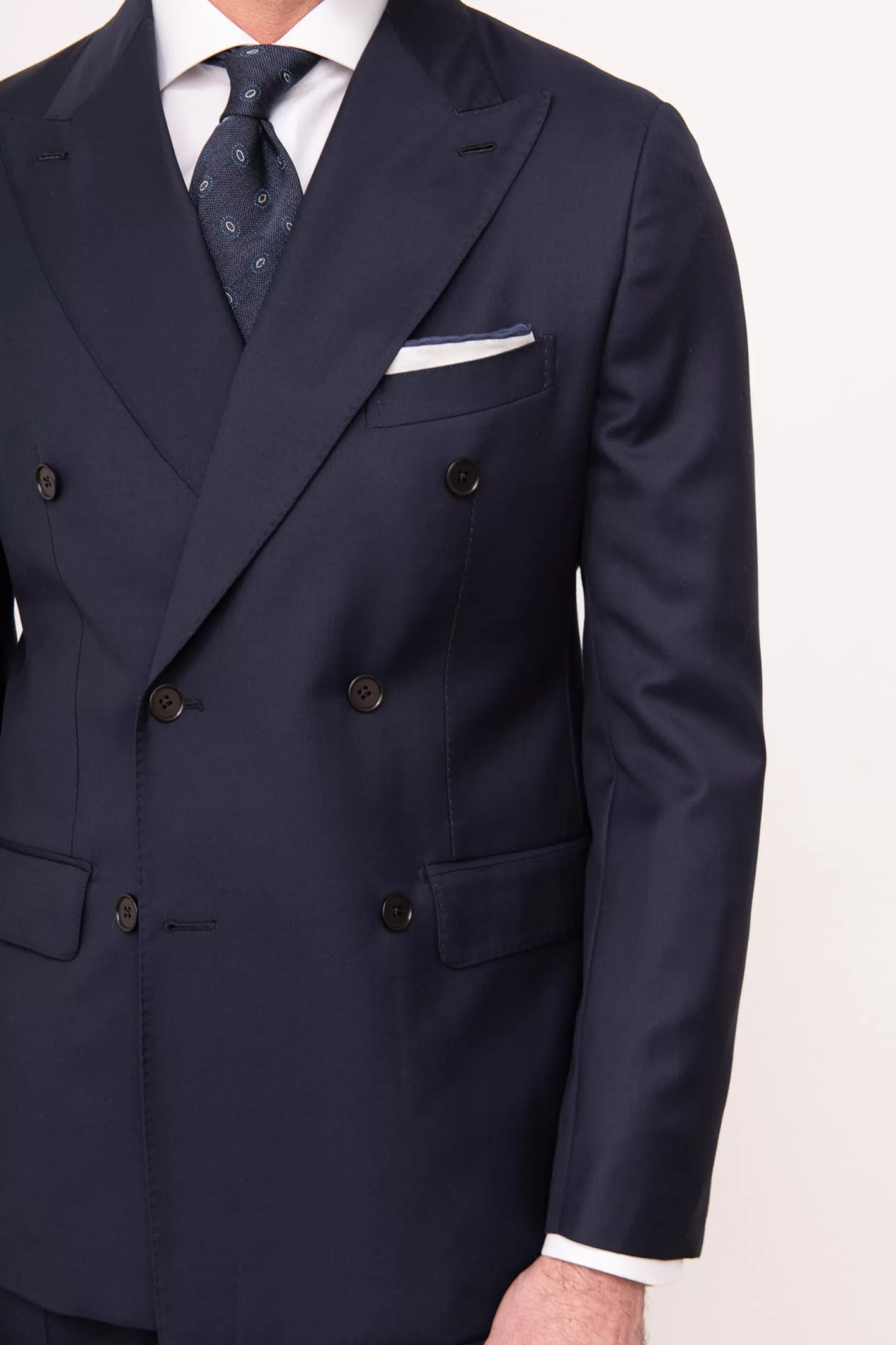 Shop Pini Parma Abito Doppiopetto Blu - Made In Italy
