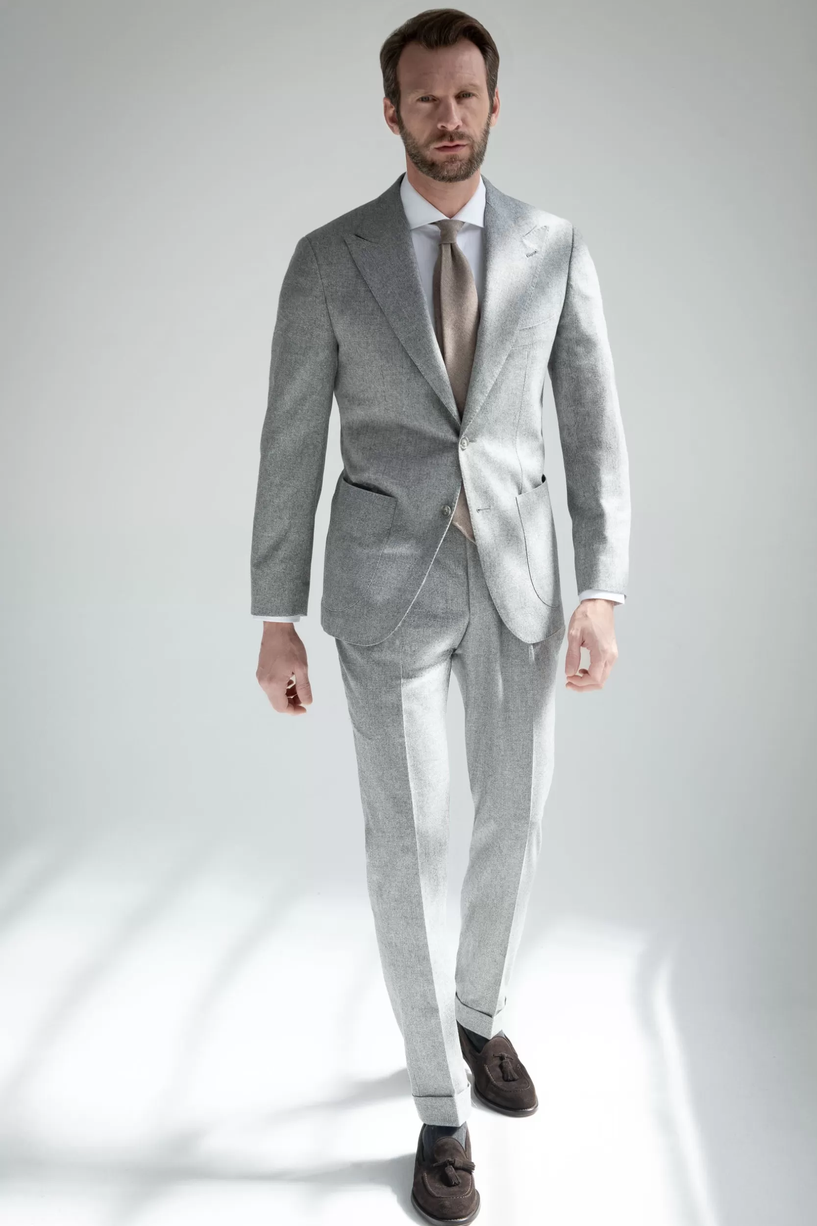 Store Pini Parma Abito Grigio Principe Di Galles " Soragna Capsule Collection" - Made In Italy