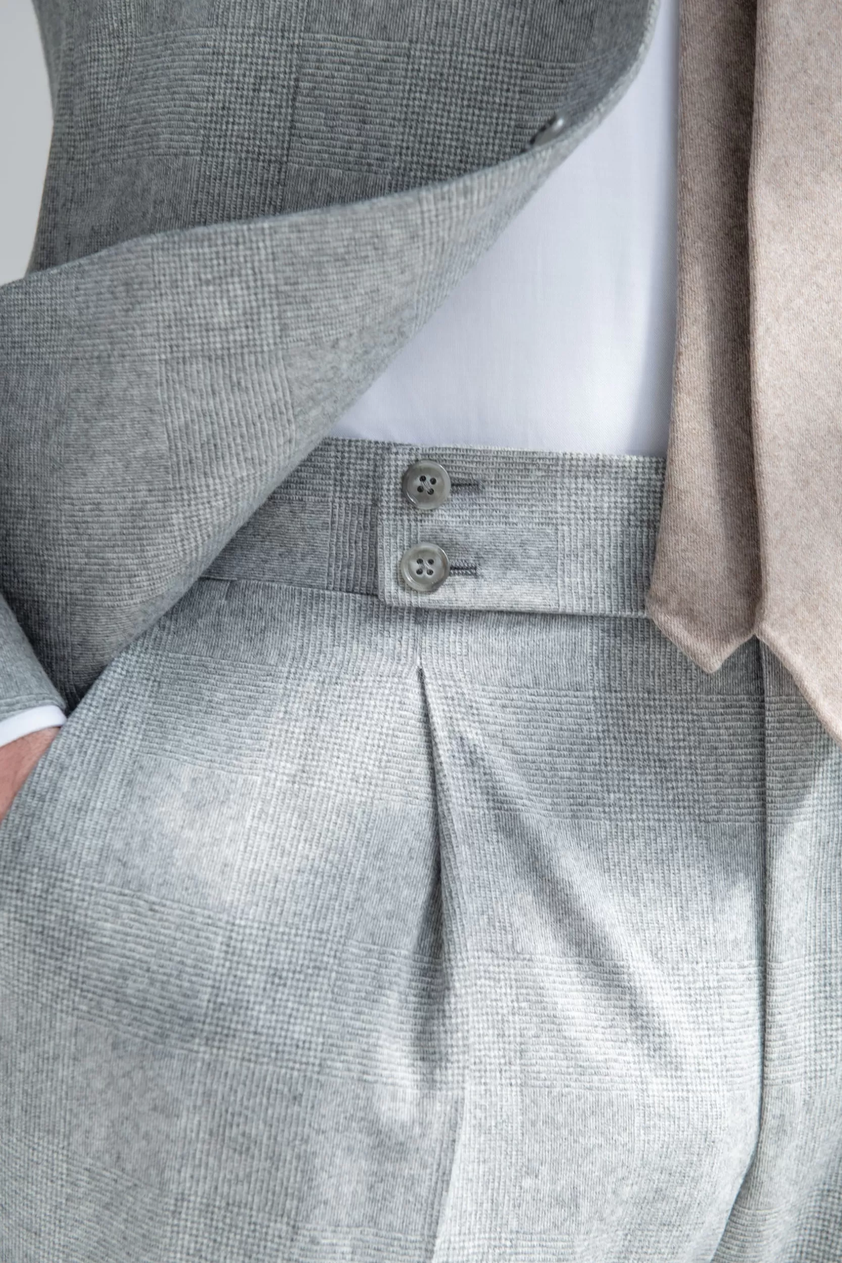 Store Pini Parma Abito Grigio Principe Di Galles " Soragna Capsule Collection" - Made In Italy