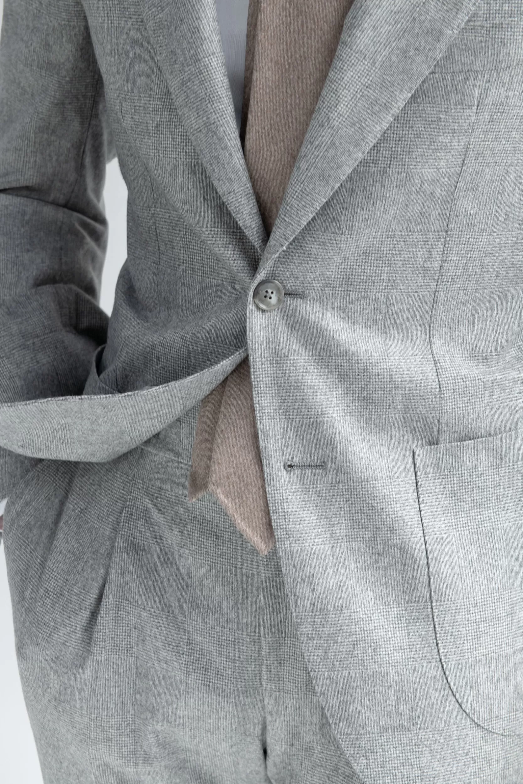 Store Pini Parma Abito Grigio Principe Di Galles " Soragna Capsule Collection" - Made In Italy