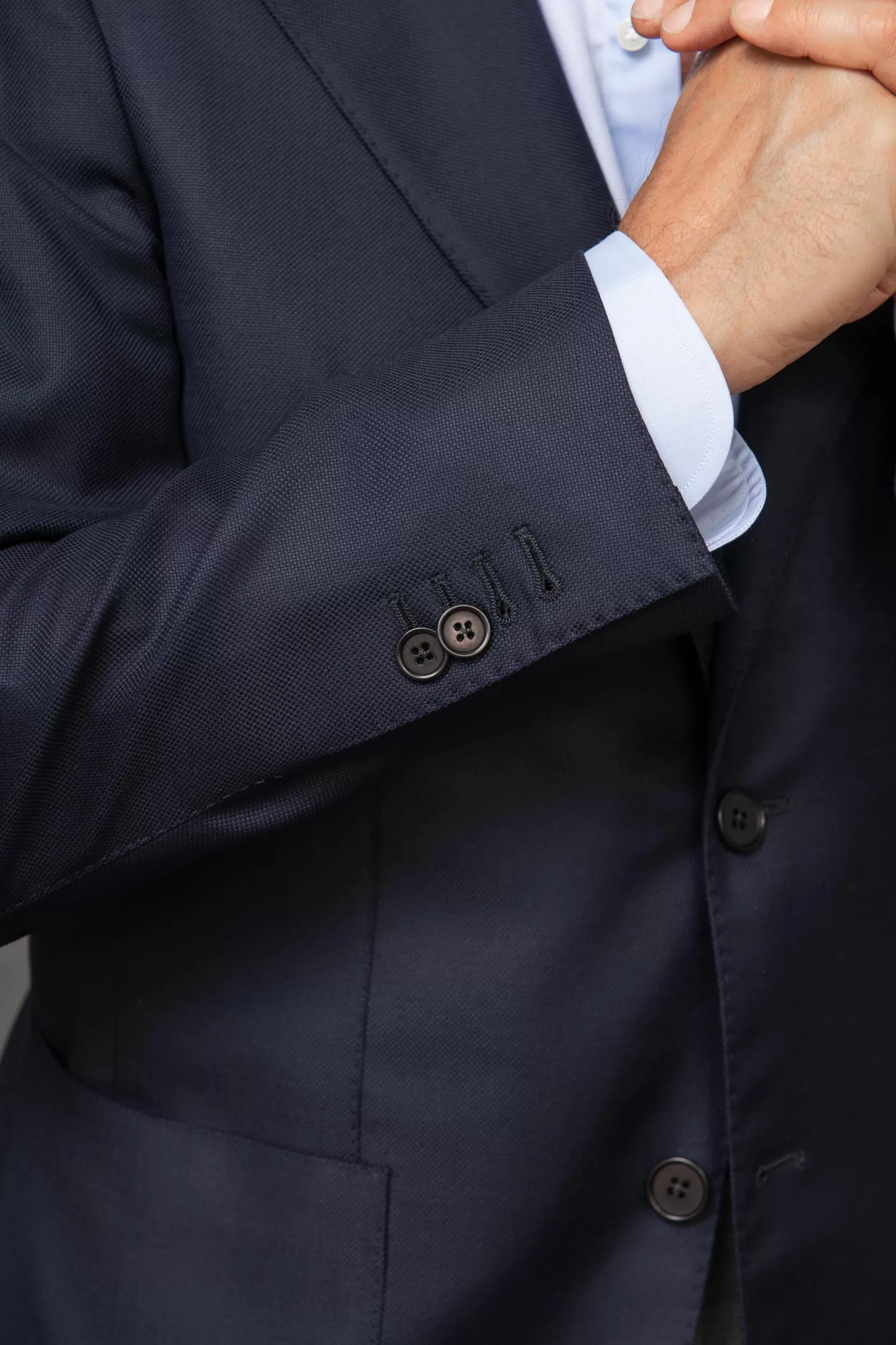 Sale Pini Parma Blazer Full Canvas Blu In Lana Loro Piana - Made In Italy
