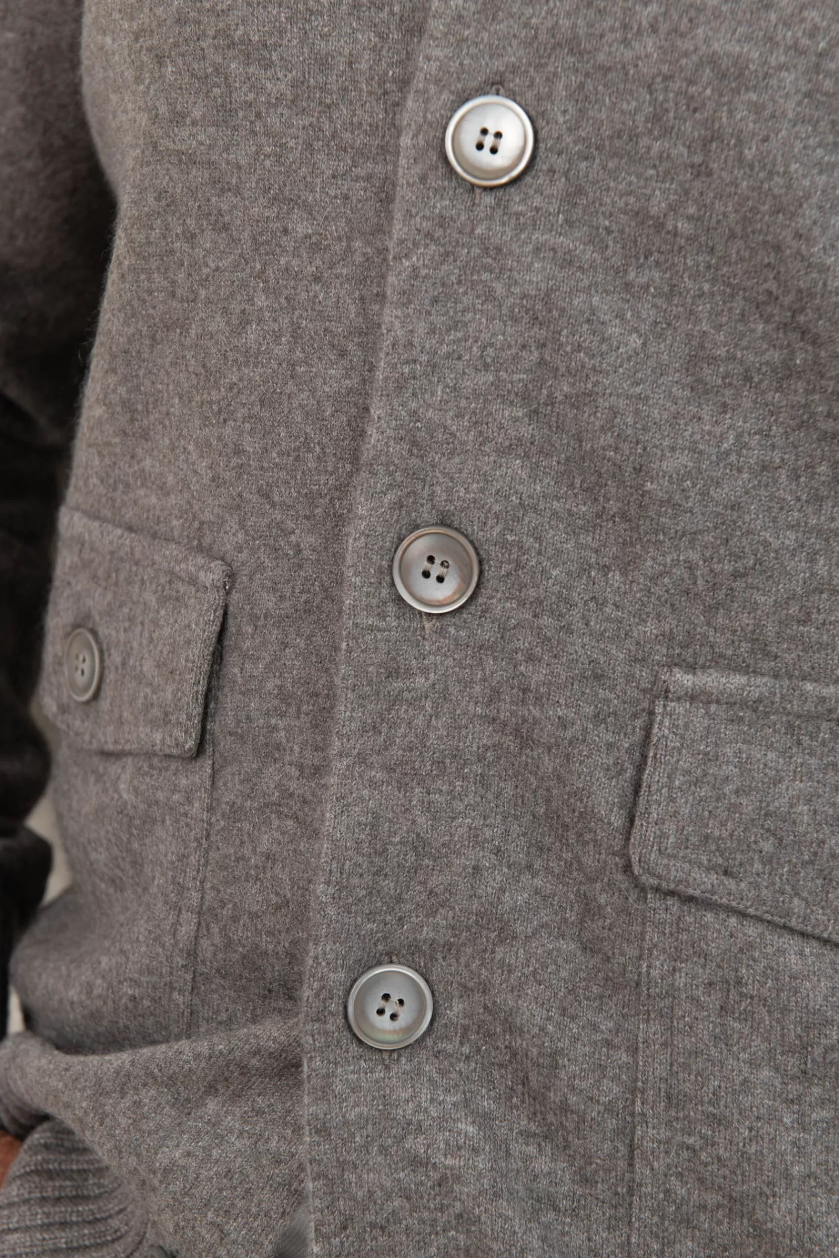 Store Pini Parma Bomber In Maglia Di Cashmere Color Tortora – Made In Italy Talpa