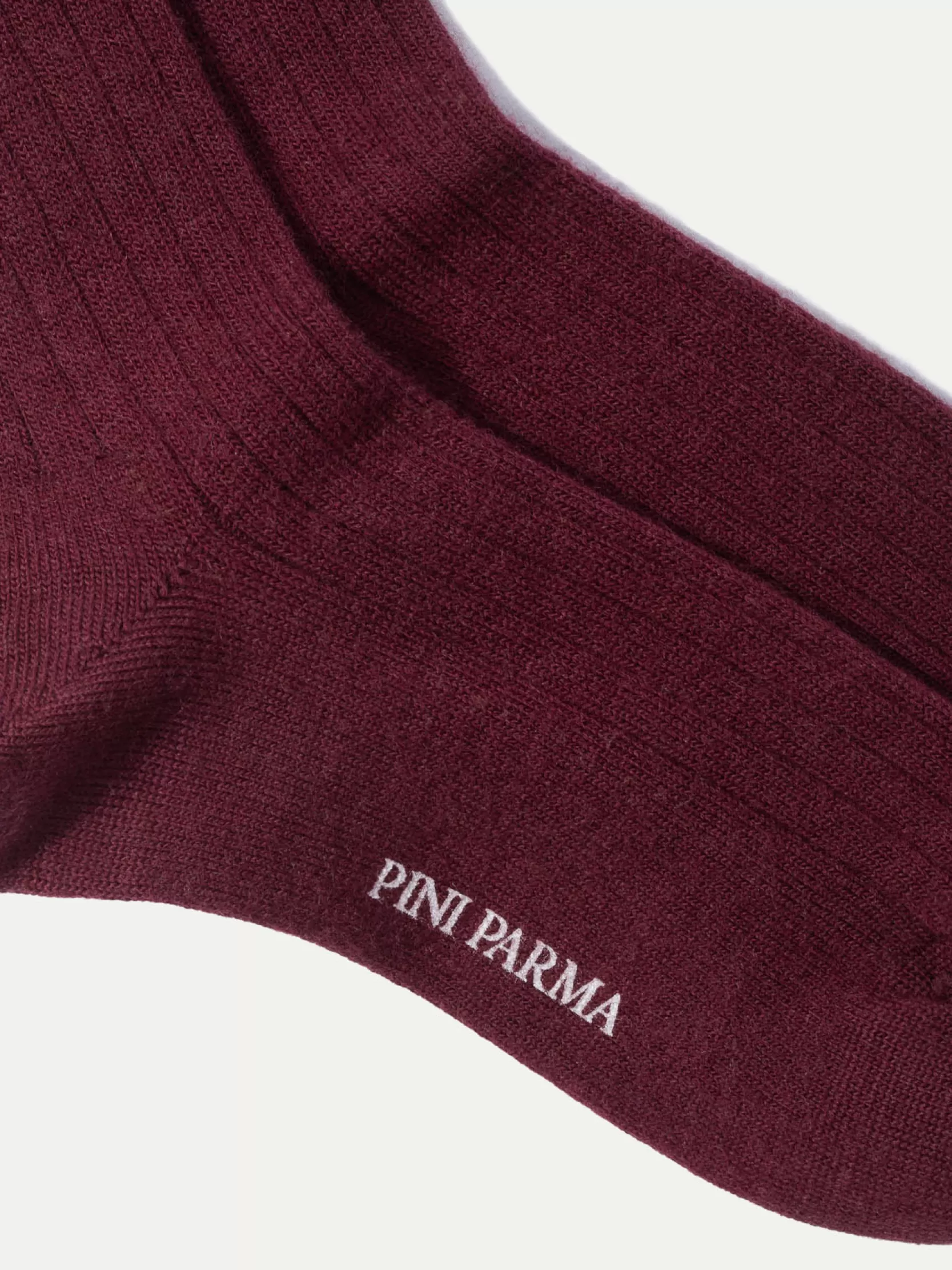 New Pini Parma Bordeaux - Calzini Corti In Lana Super Resistente - Made In Italy Borgogna