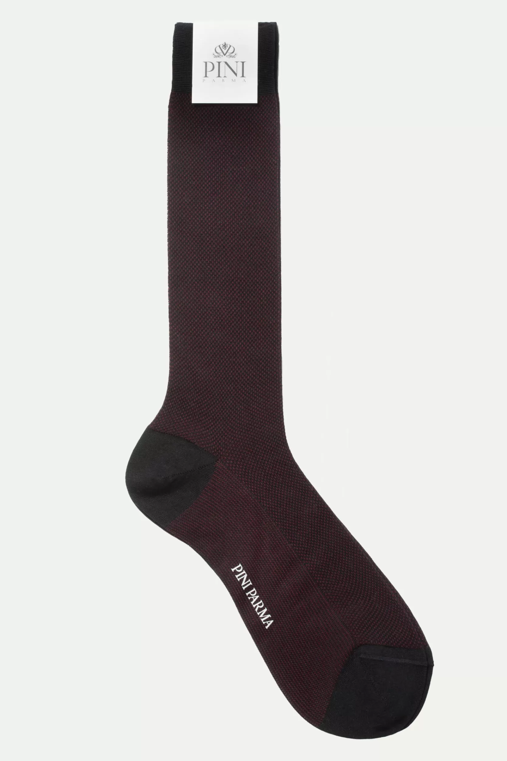 Outlet Pini Parma Calzini Corti Fantasia Bordeaux - Made In Italy Borgogna