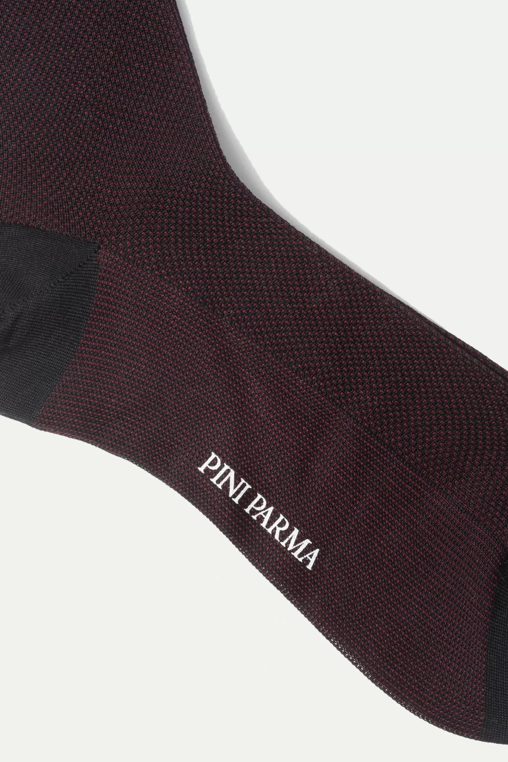 Outlet Pini Parma Calzini Corti Fantasia Bordeaux - Made In Italy Borgogna