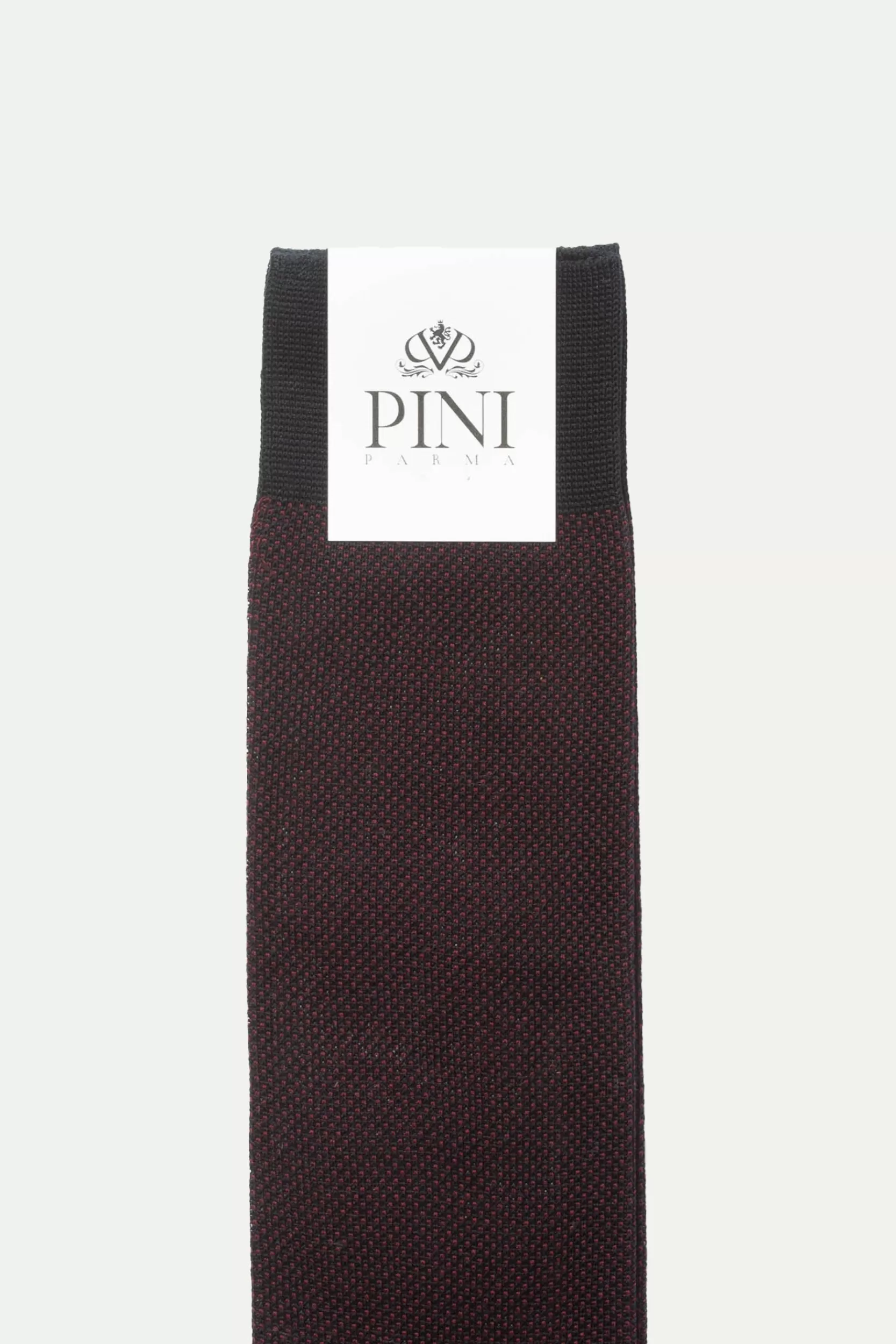 Outlet Pini Parma Calzini Corti Fantasia Bordeaux - Made In Italy Borgogna