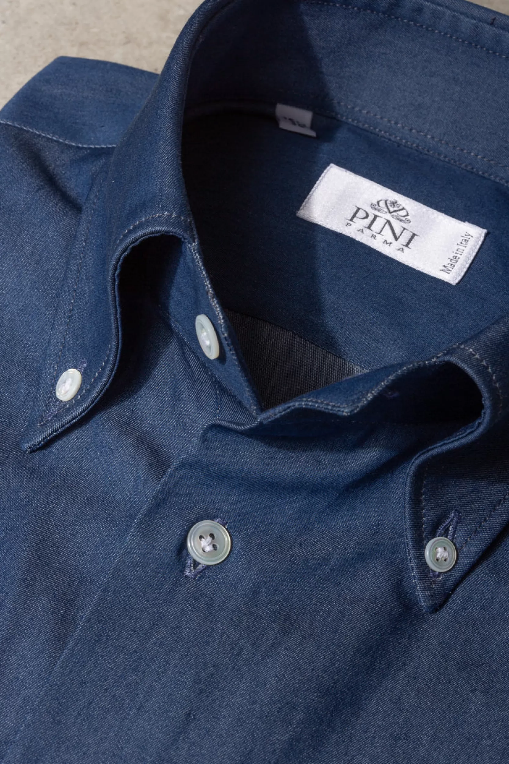 Cheap Pini Parma Camicia Denim Button Down ”collezione Sartoriale” - Made In Italy