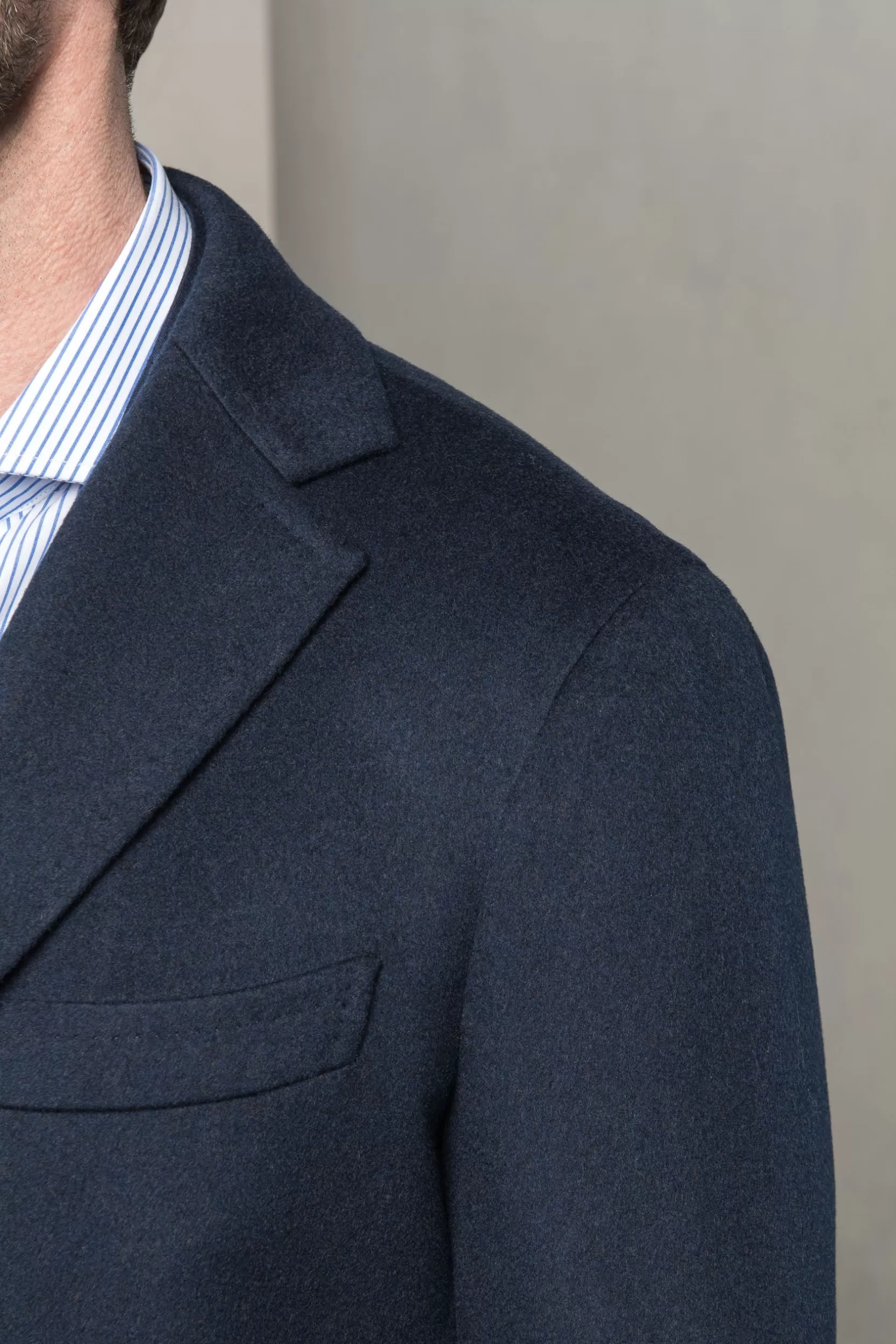 Sale Pini Parma Cappotto In Lana Loro Piana – Made In Italy Blu