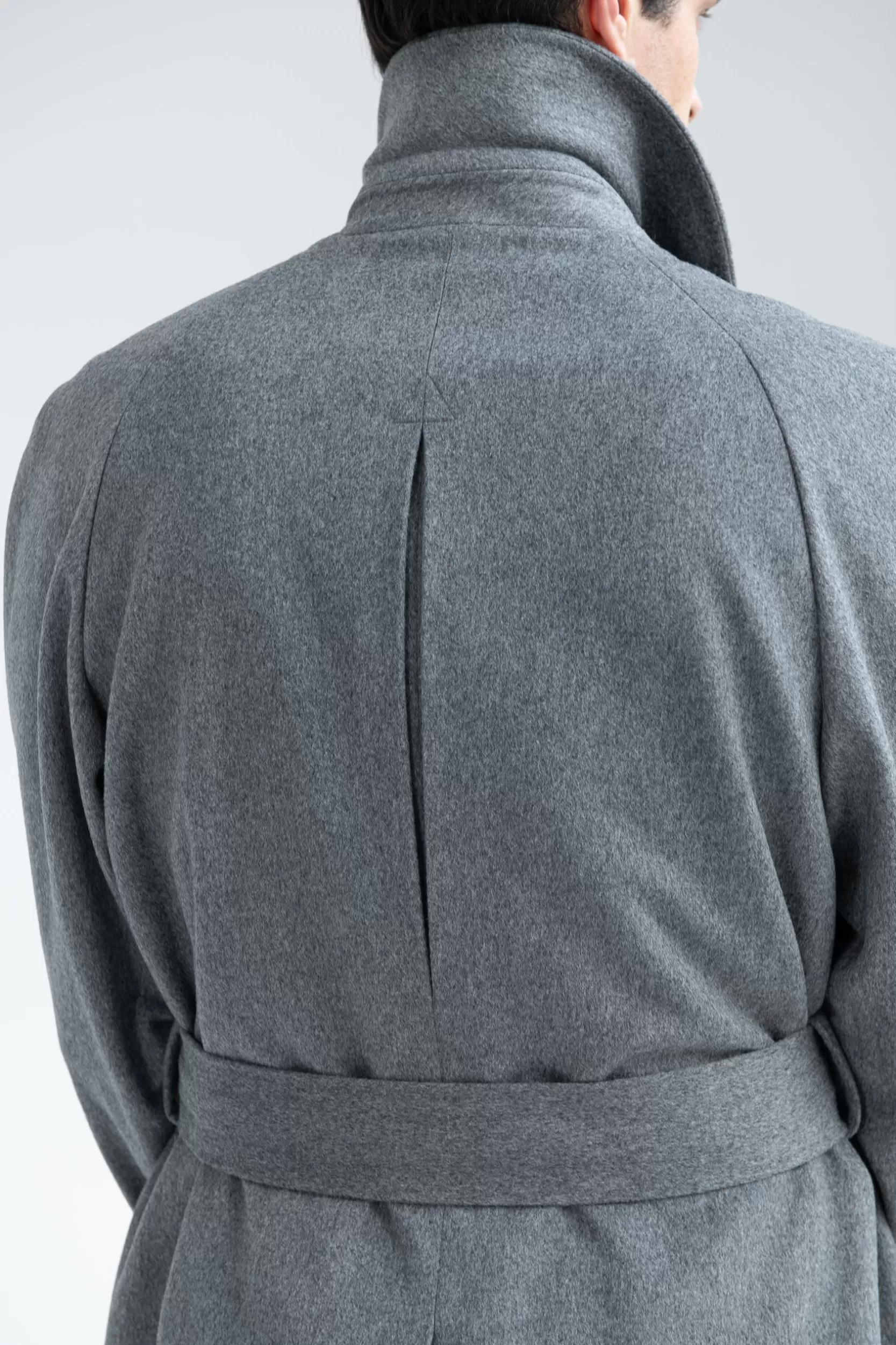 Outlet Pini Parma Cappotto Raglan In Lana Loro Piana – Made In Italy Grigio