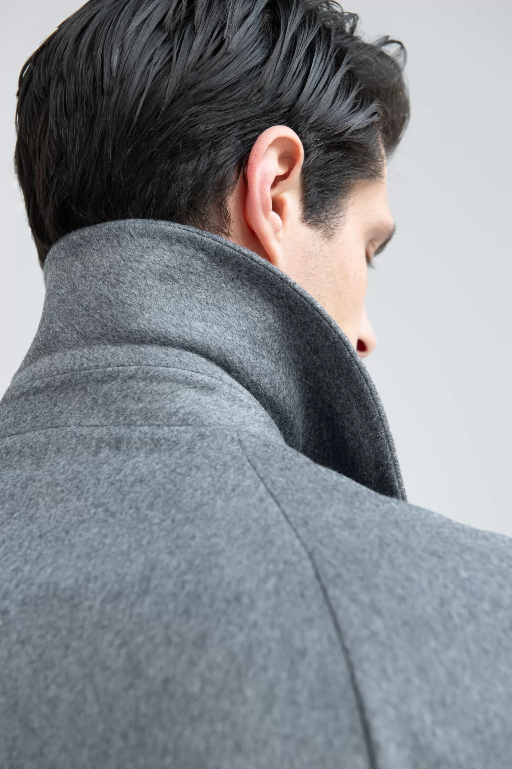 Outlet Pini Parma Cappotto Raglan In Lana Loro Piana – Made In Italy Grigio