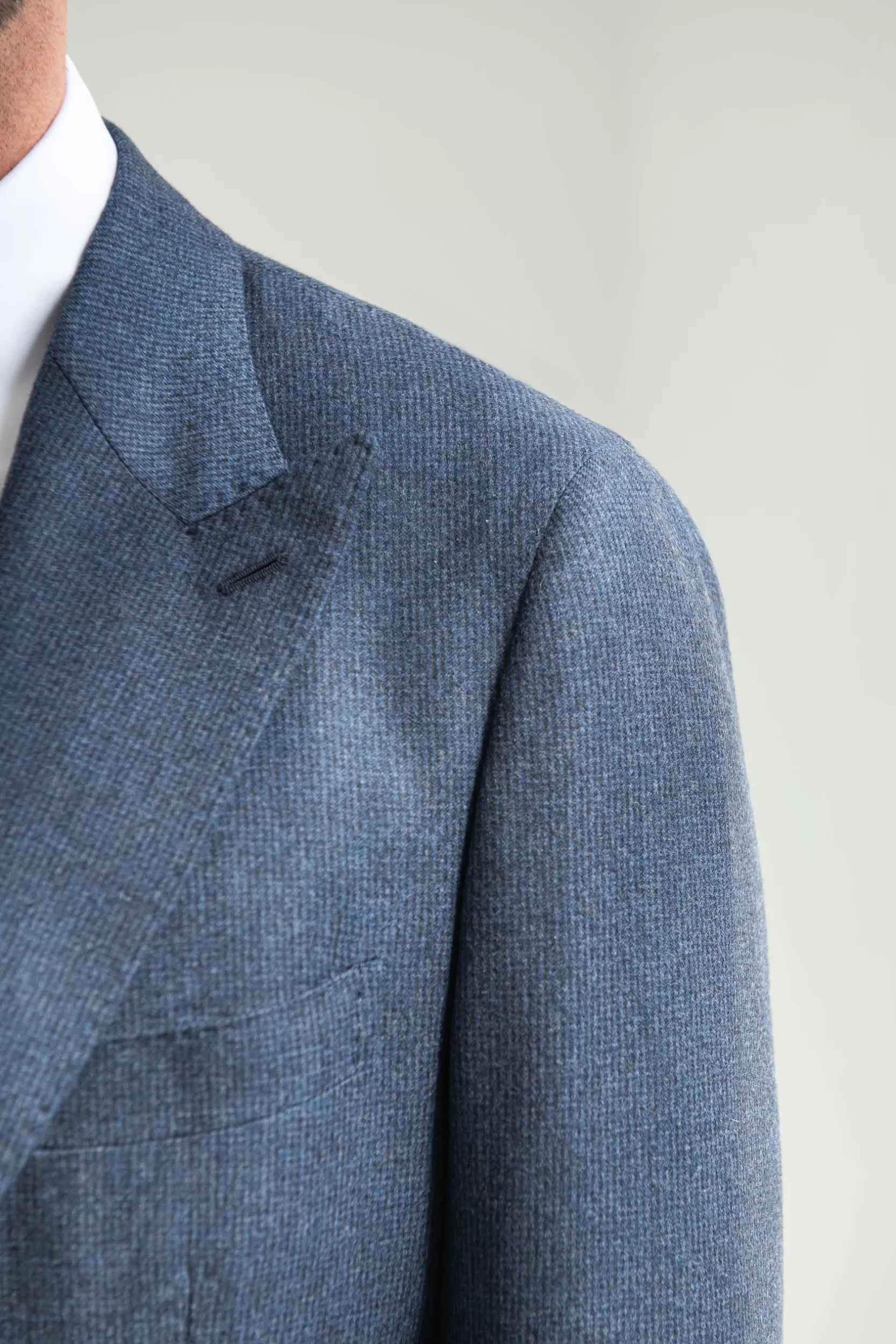 Clearance Pini Parma Completo Pied De Poule Blu " Soragna Capsule Collection" - Made In Italy