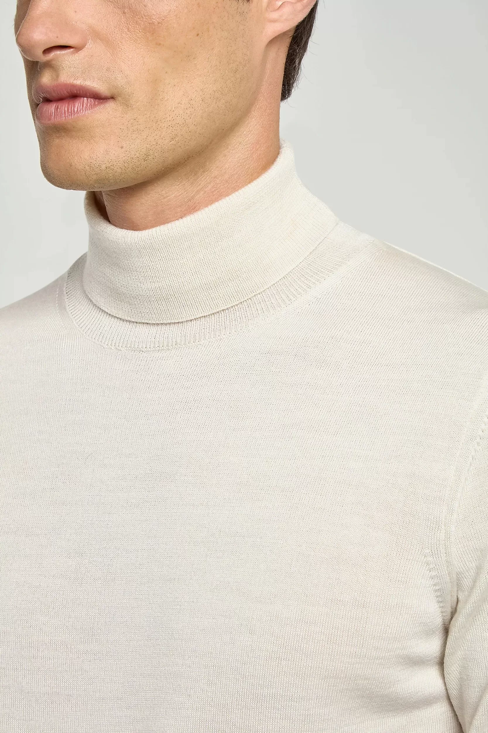 Clearance Pini Parma Dolcevita In Lana Merino Panna – Made In Italy Crema