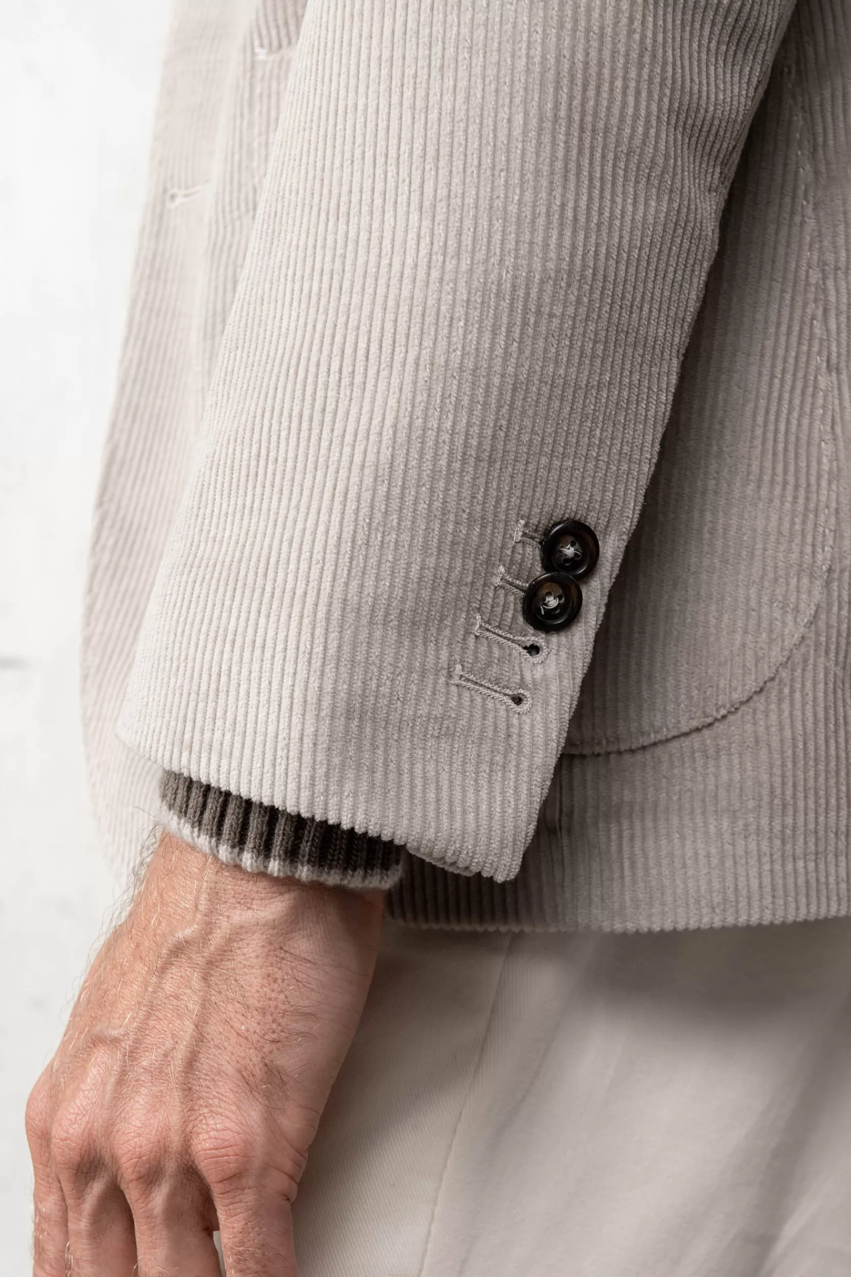 Cheap Pini Parma Giacca In Velluto A Coste "Collezione Soragna " - Made In Italy Beige