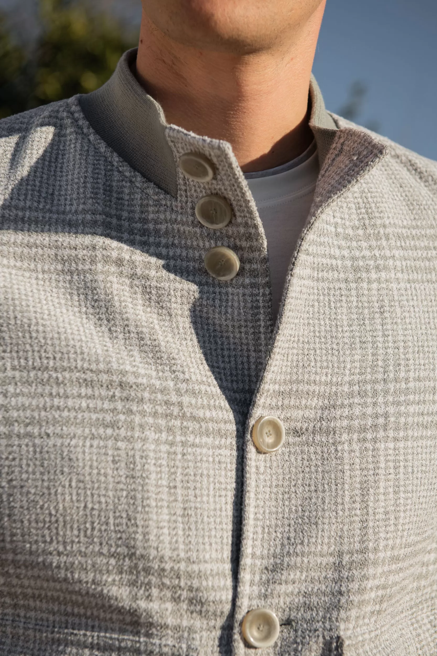 Outlet Pini Parma Giubbotto Bomber Grigio Chiaro In Principe Di Galles – Made In Italy