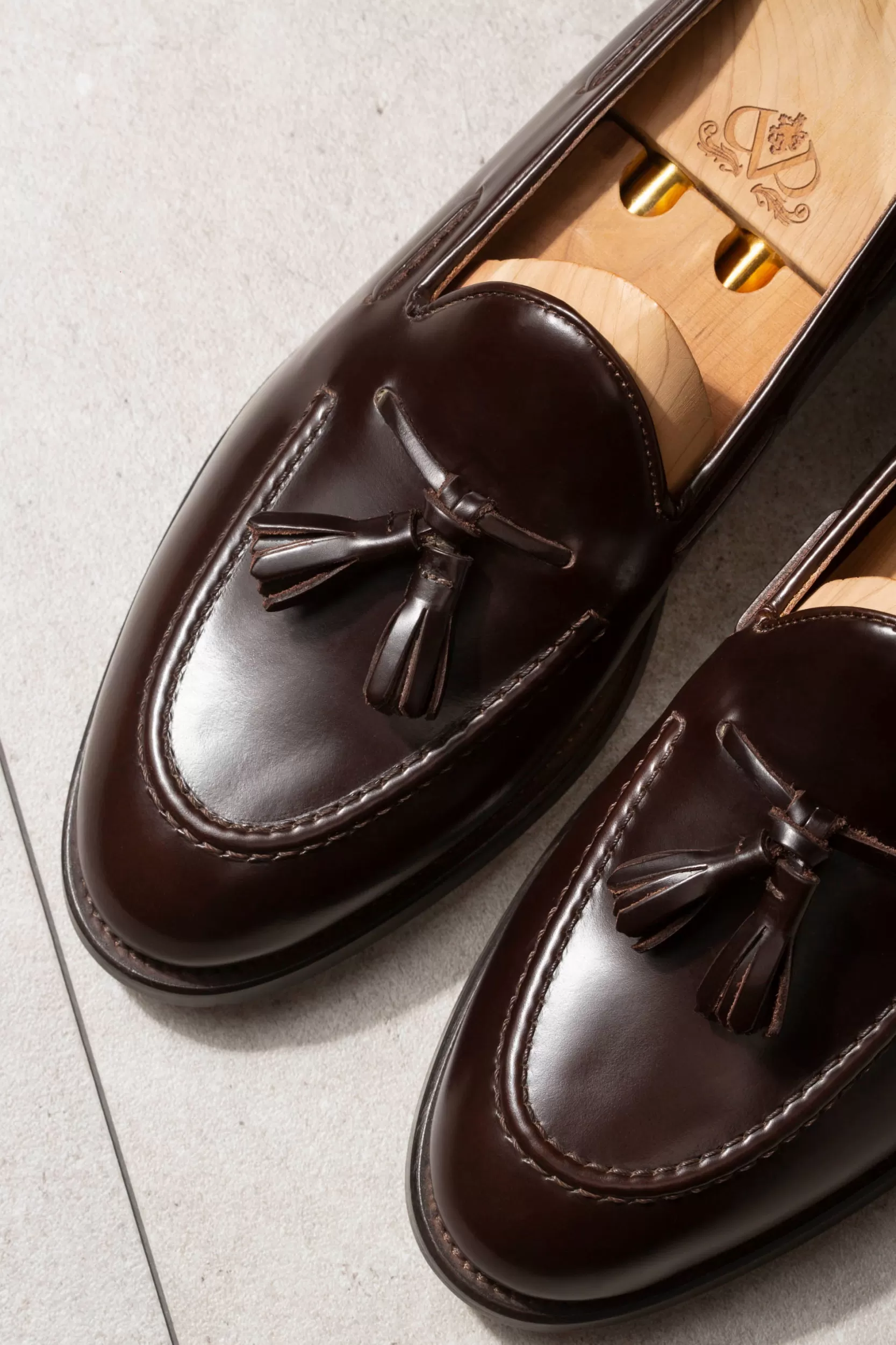Online Pini Parma Mocassini Con Nappine Testa Di Moro - Made In Italy Marrone scuro