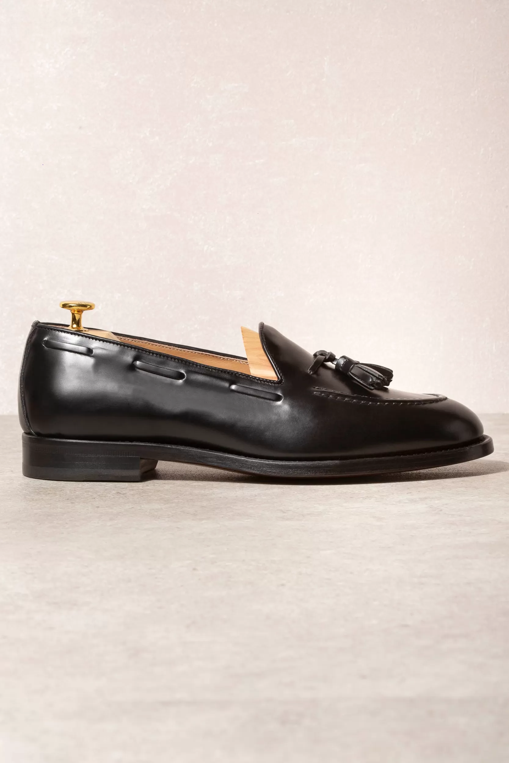 Best Pini Parma Mocassini Neri Con Nappine - Made In Italy Nero