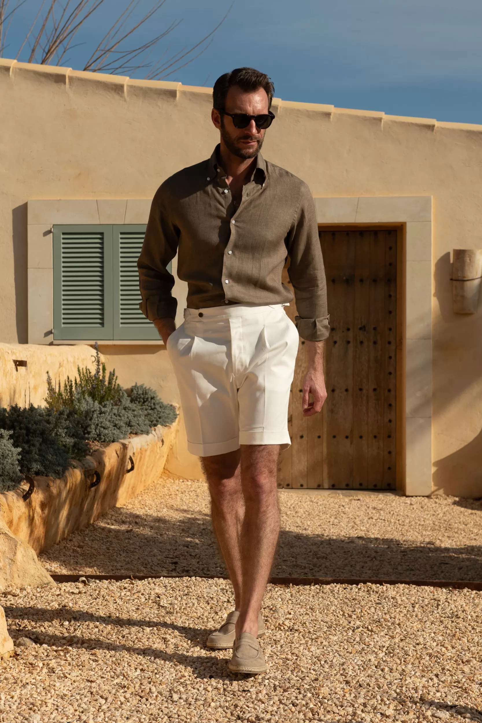 pantaloncini_bianchi_in_cotone__made_in_italy_4.webp Flash Sale Pini Parma Pantaloncini Bianchi In Cotone - Made In Italy Bianco