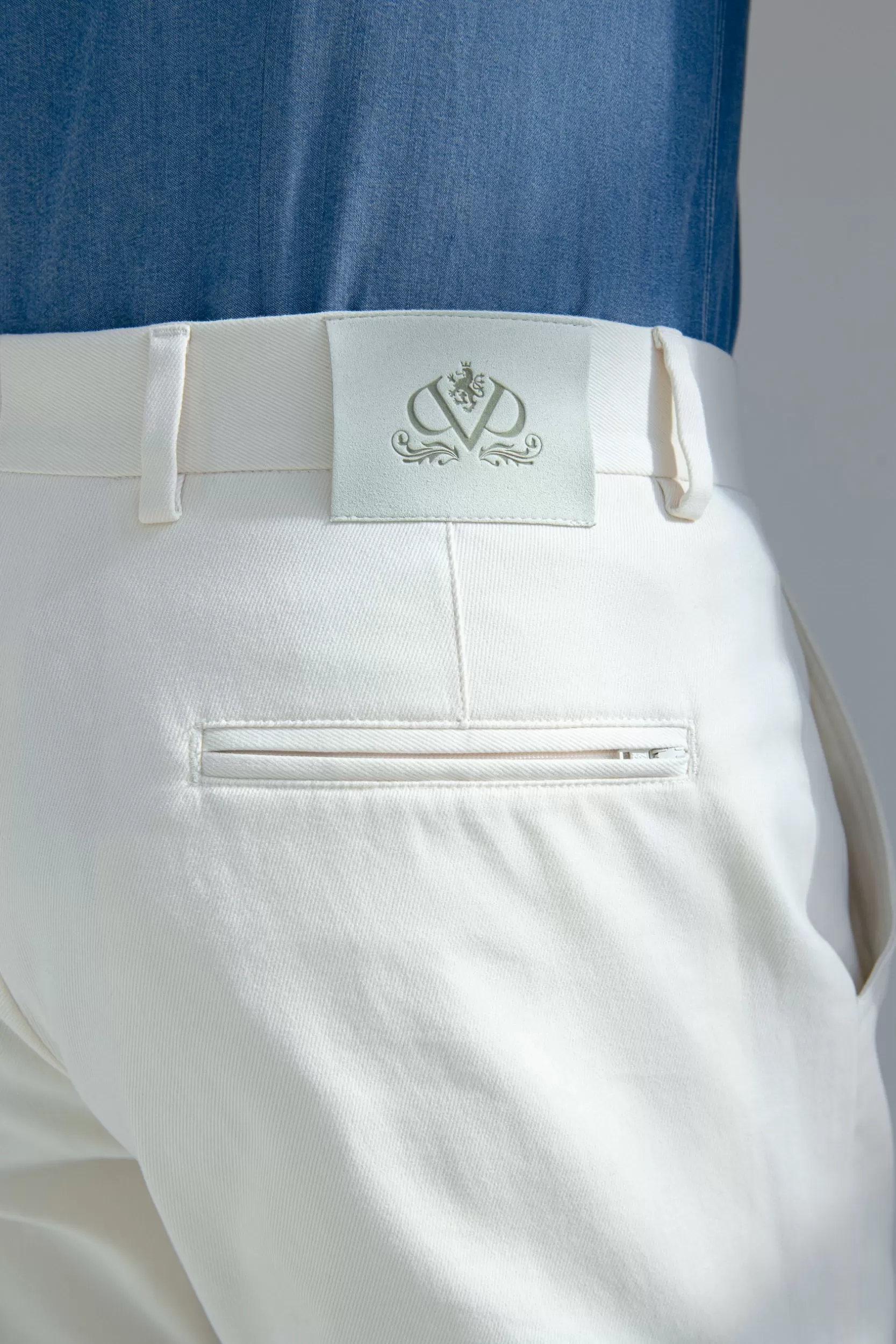 Cheap Pini Parma Pantaloni Garda In Cotone E Cashmere Off-white - Made In Italy Bianco