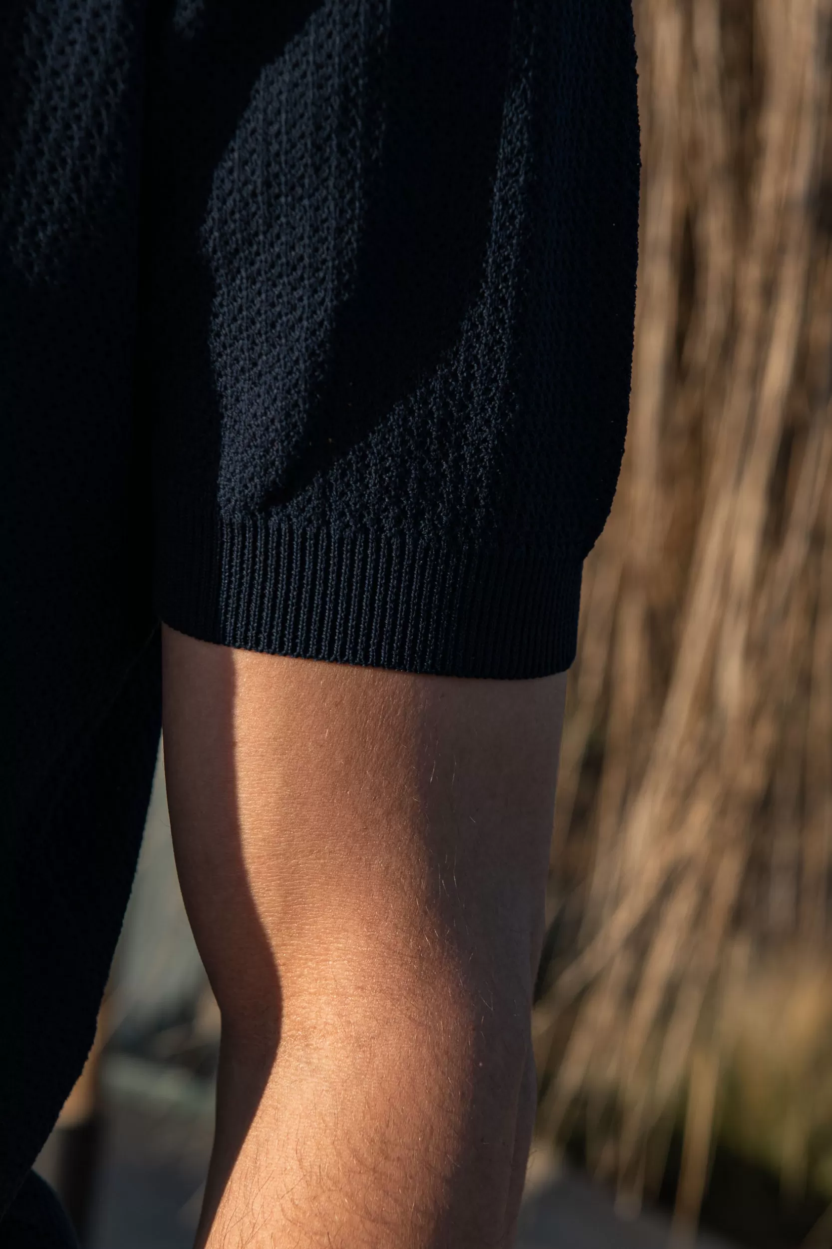 Shop Pini Parma Polo In Maglia Testurizzata Con Cerniera - Made In Italy Blu
