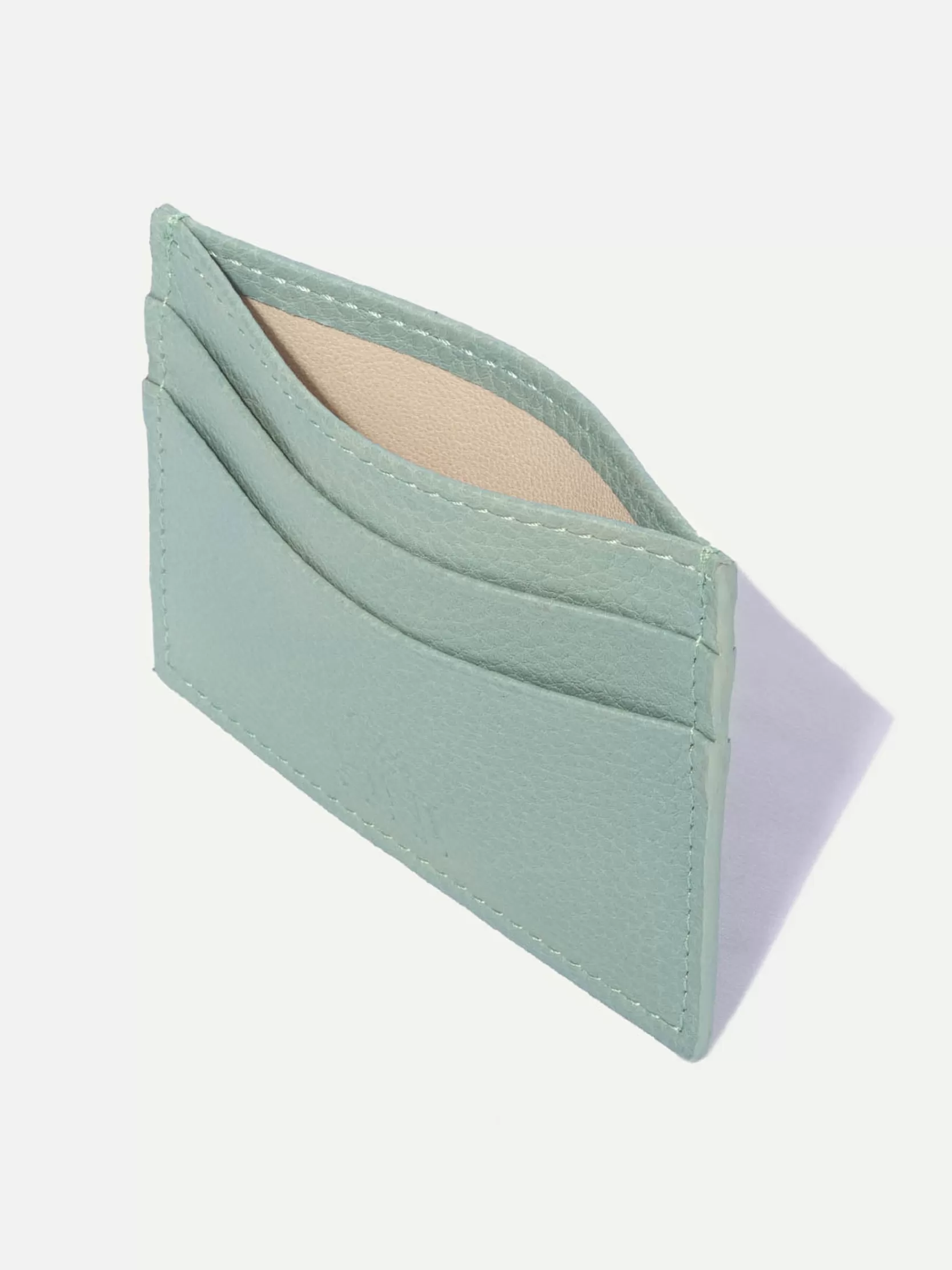 Best Sale Pini Parma Porta Carte In Pelle - Made In Italy Verde Acqua